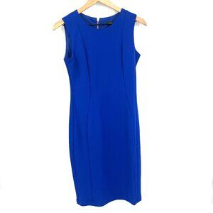 Marina shift royal blue work career sleeveless dress business casual classic 4